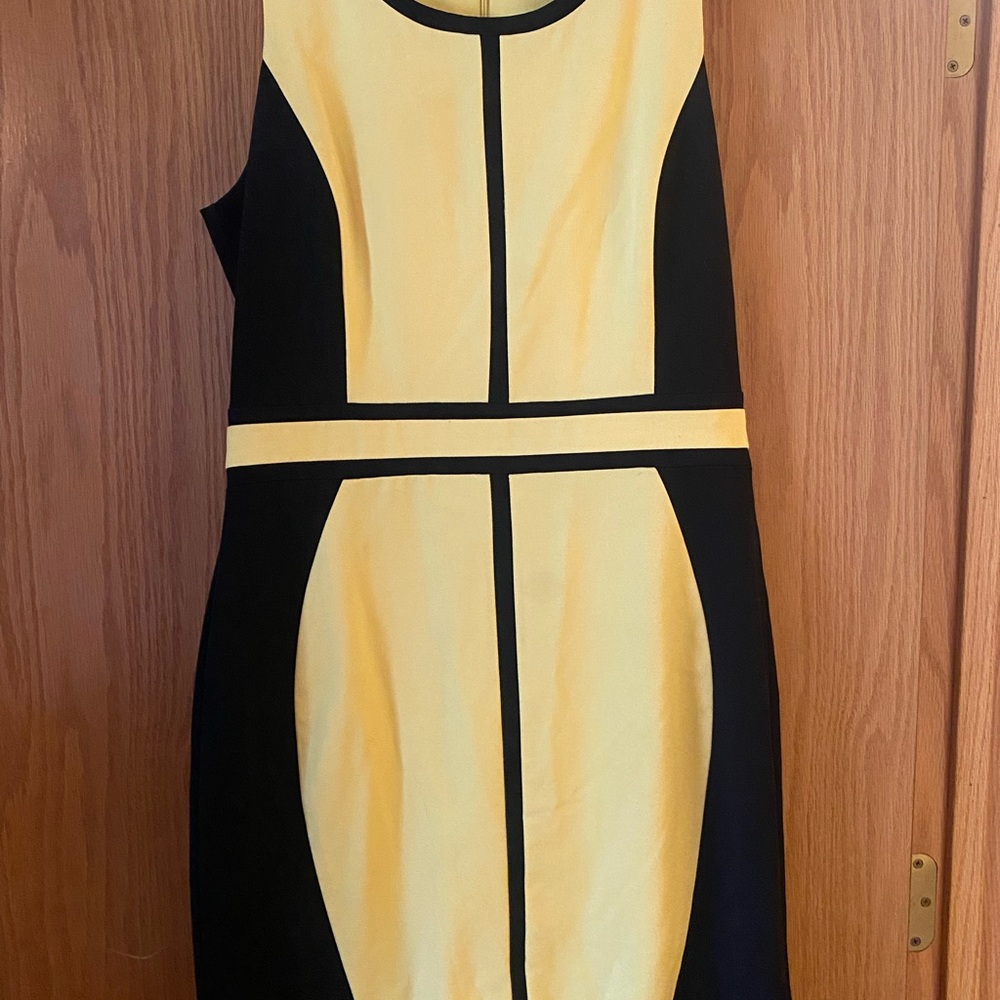 Avenue Yellow and Black Mini Dress